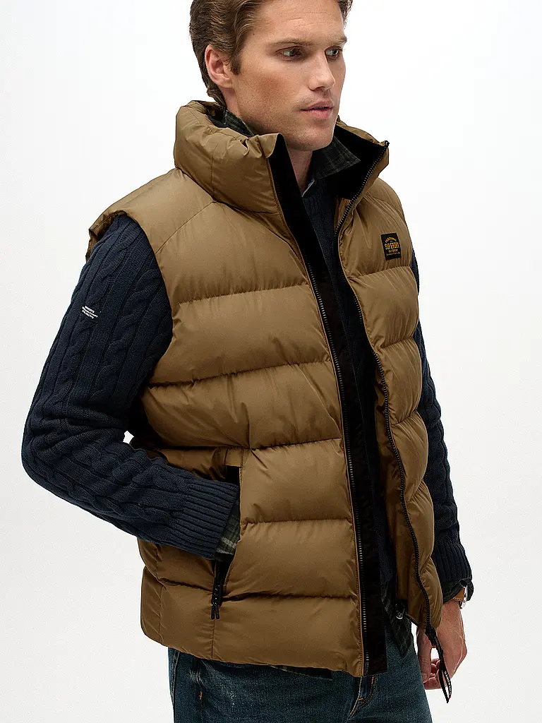 SUPERDRY | Steppgilet | grau