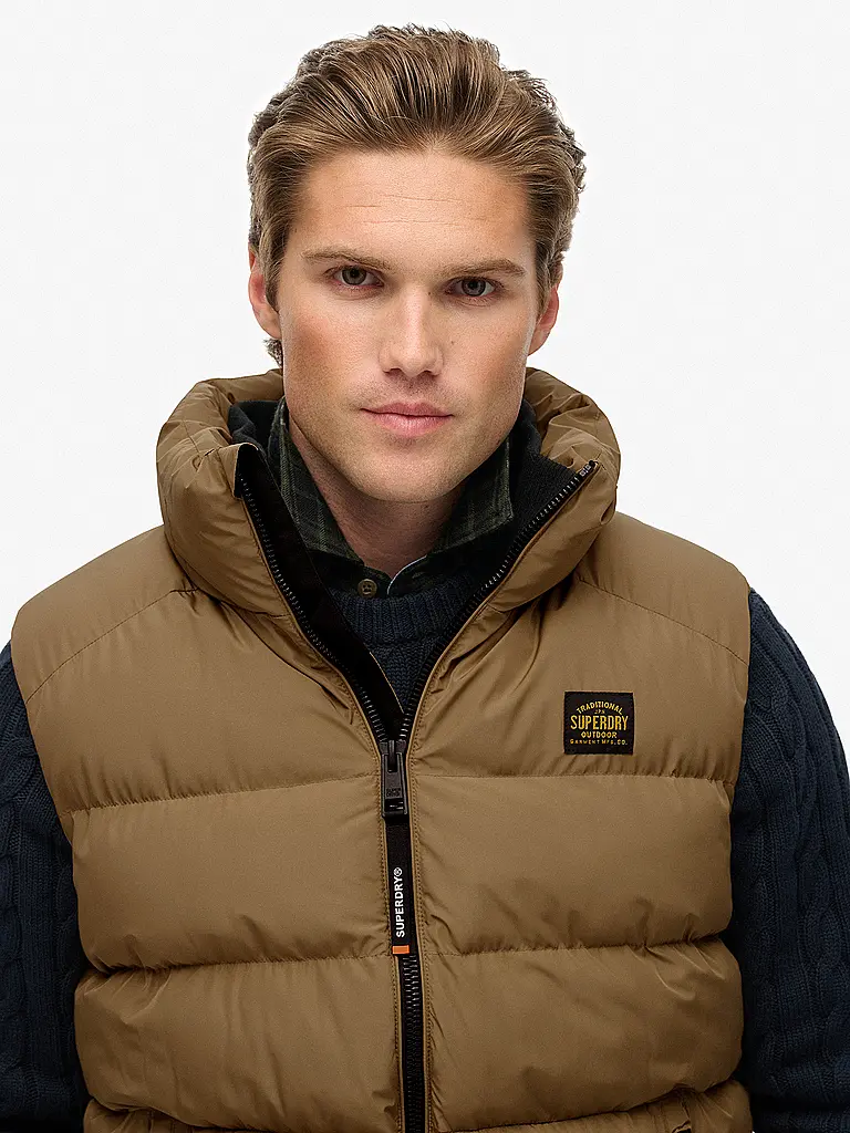 SUPERDRY | Steppgilet | grau