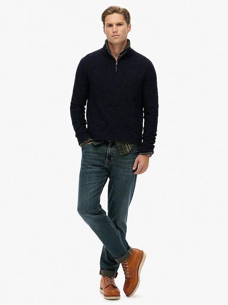 SUPERDRY | Troyer Pullover  | dunkelblau