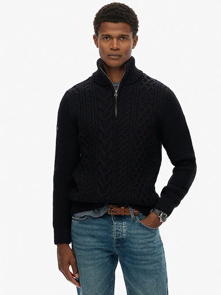 SUPERDRY | Troyer Pullover JACOB | blau