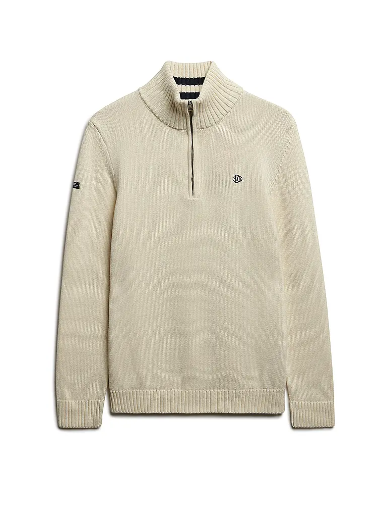 SUPERDRY | Troyer Sweater  | Creme