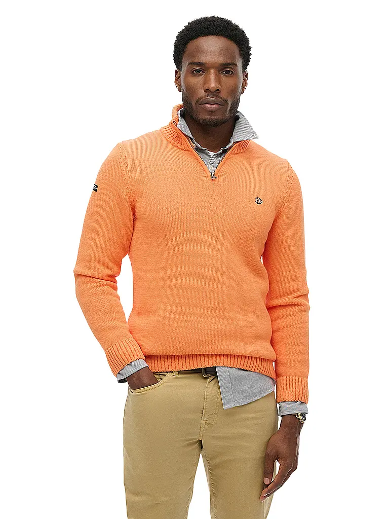 SUPERDRY | Troyer Sweater  | Orange