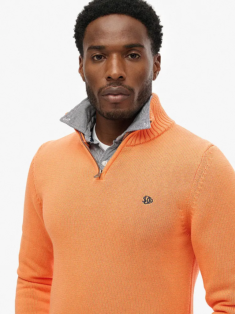 SUPERDRY | Troyer Sweater  | Orange