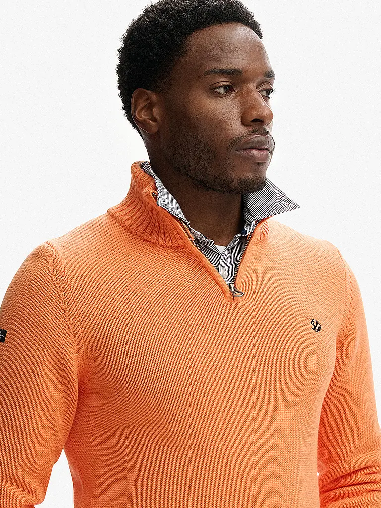 SUPERDRY | Troyer Sweater  | Orange