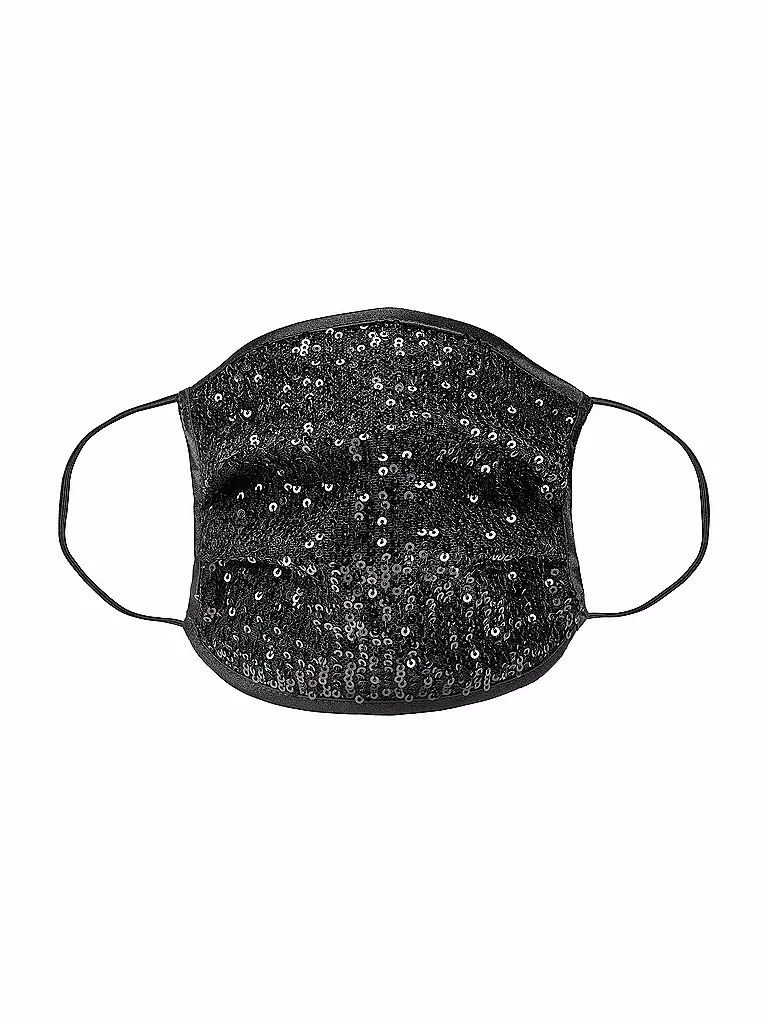 SWING | Mund-Nasen-Maske Glitzer | schwarz