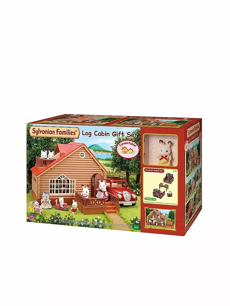 SYLVANIAN FAMILIES | Blockhütte Geschenk-Set Luna 5279 | transparent