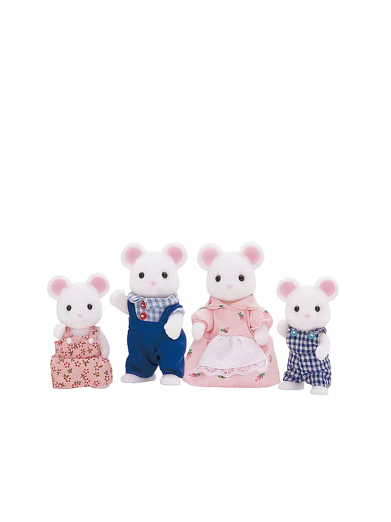 SYLVANIAN FAMILIES | Weiße Maus Familie Nagemann 3111 | transparent