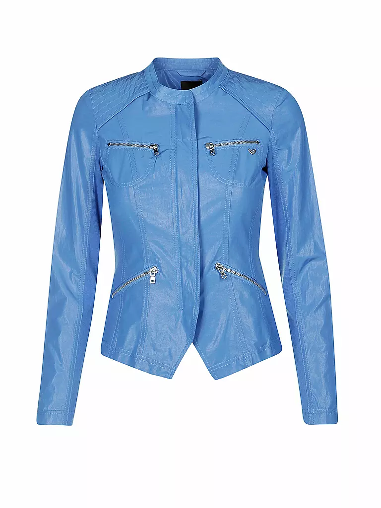 TAIFUN | Jacke in Lederoptik | blau