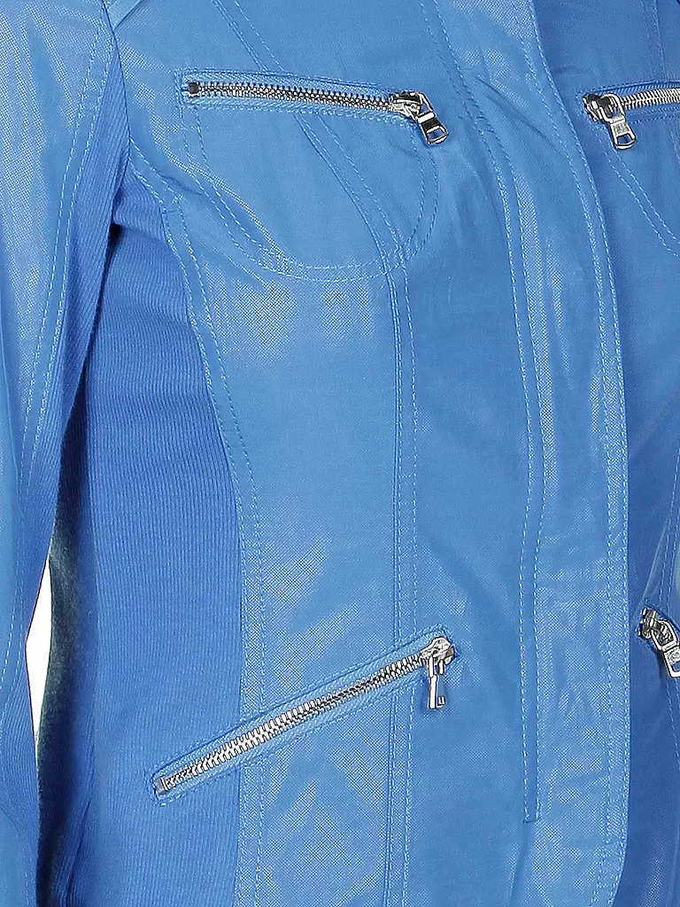 TAIFUN | Jacke in Lederoptik | blau