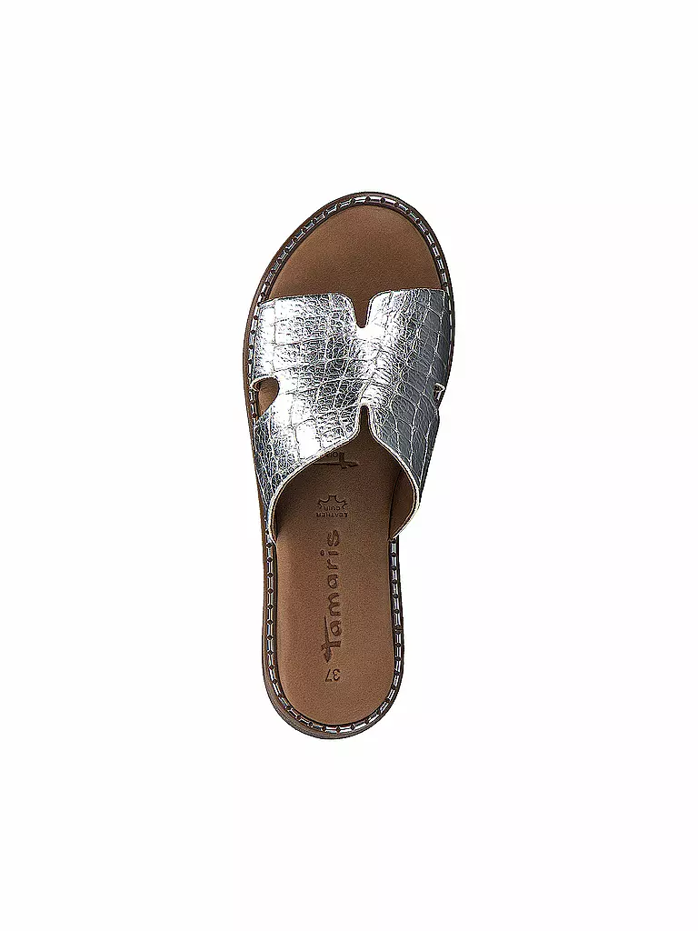 TAMARIS | Sandale - Pantoffel | silber