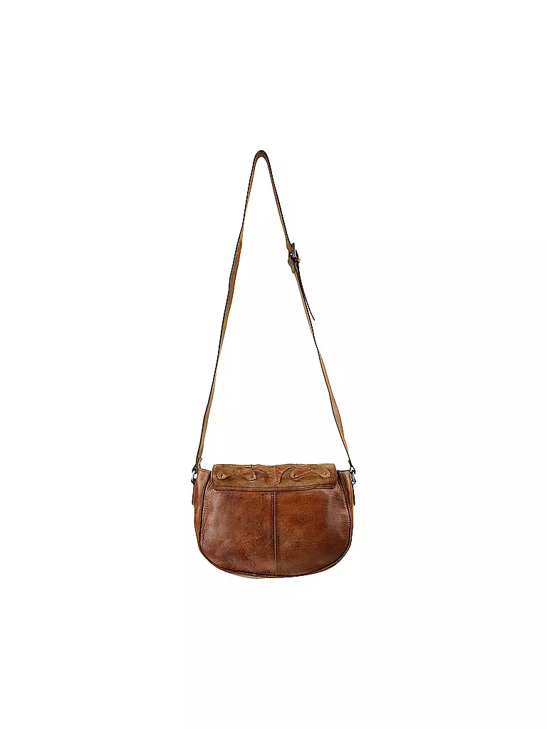 TASCHENDIEB | Ledertasche "Patchwork" | braun
