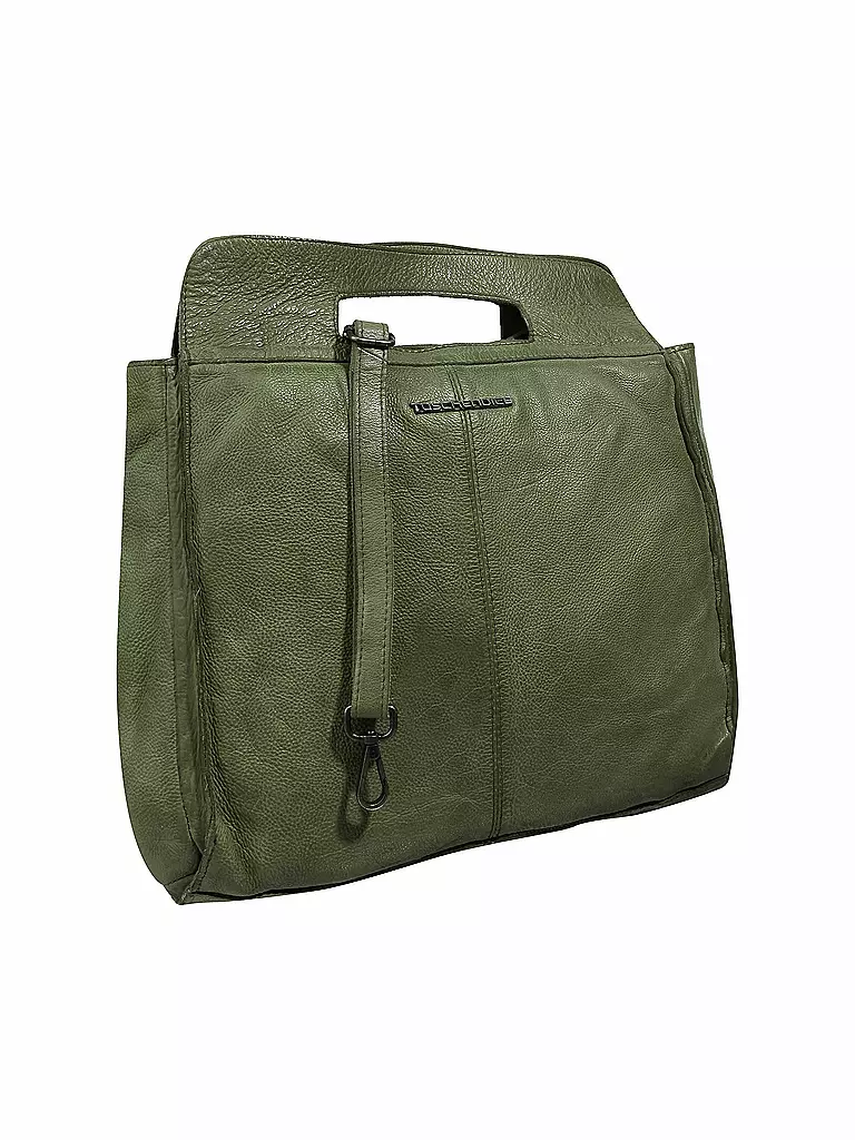 TASCHENDIEB | Ledertasche - Henkeltasche "Schillerplatz" | olive