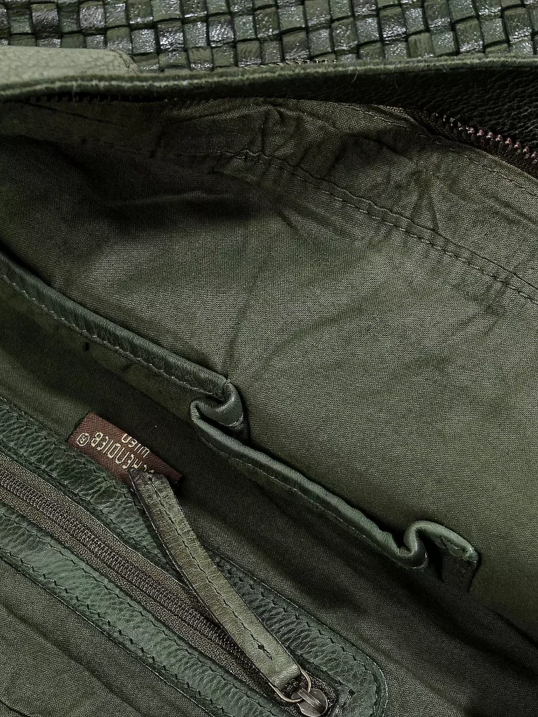 TASCHENDIEB | Ledertasche - Henkeltasche "Schillerplatz" | olive