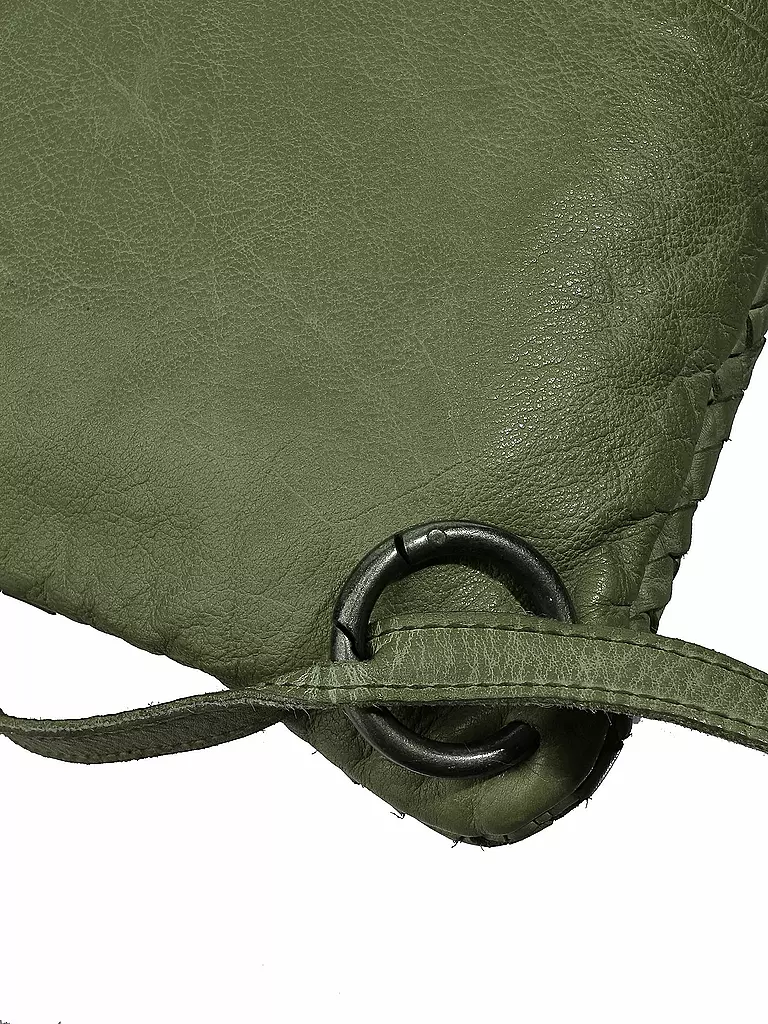 TASCHENDIEB | Ledertasche - Henkeltasche "Schillerplatz" | olive