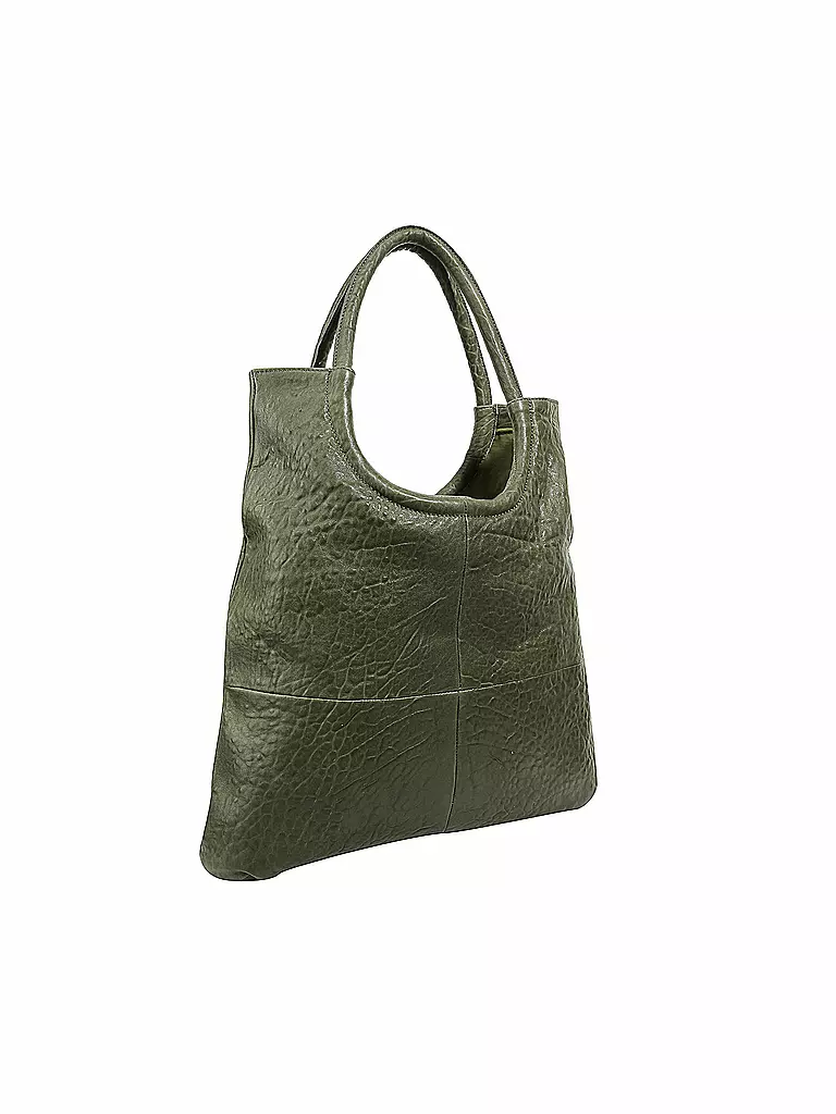 TASCHENDIEB | Ledertasche - Shopper "Burgring" | olive