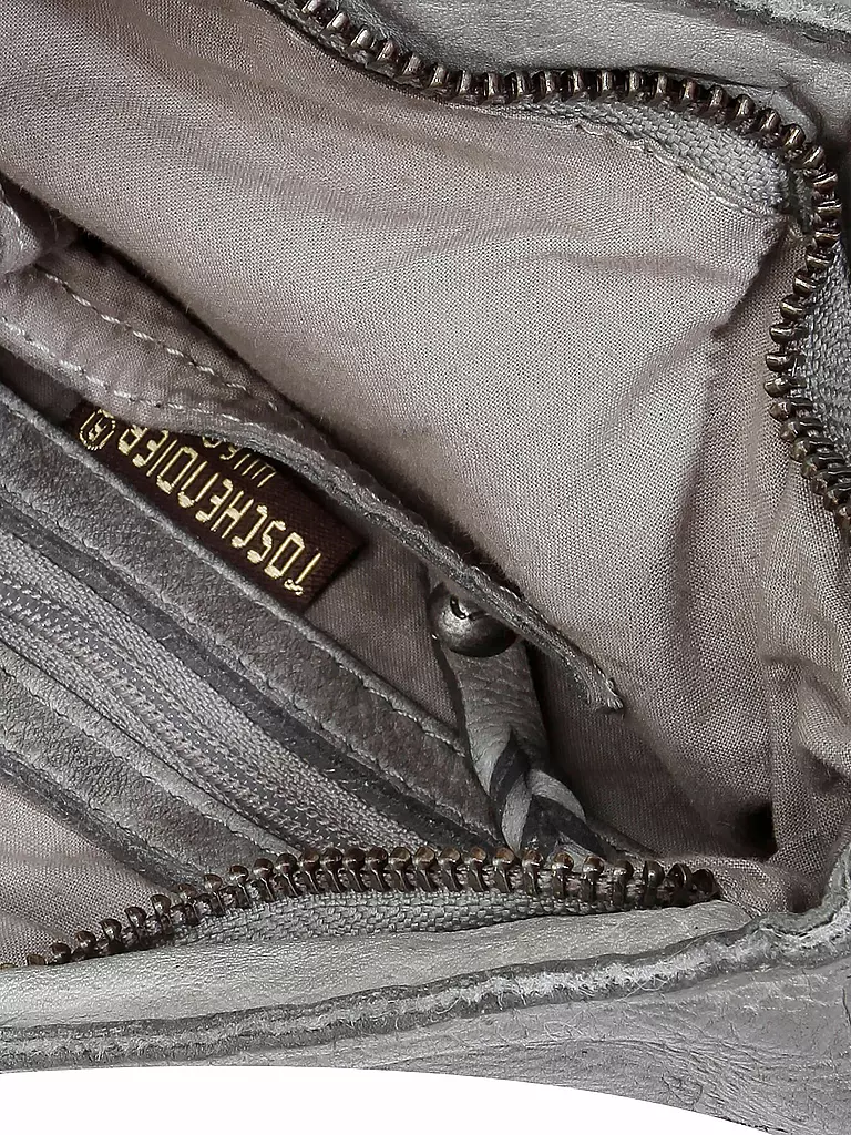 TASCHENDIEB | Ledertasche - Umhängetasche " Kohlmarkt2 " | grau