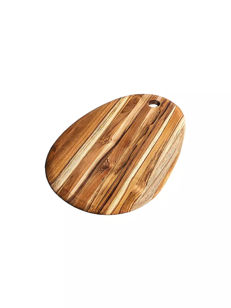 TEAKHAUS | Schneidebrett ELEGANT oval 41x27cm Teakholz | braun