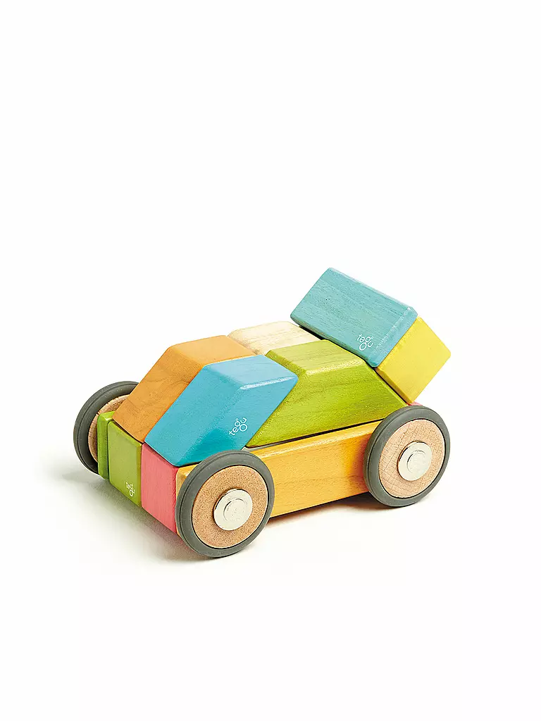 TEGU | Magnetische Holzbausteine (farbig) 42 Teile | keine Farbe