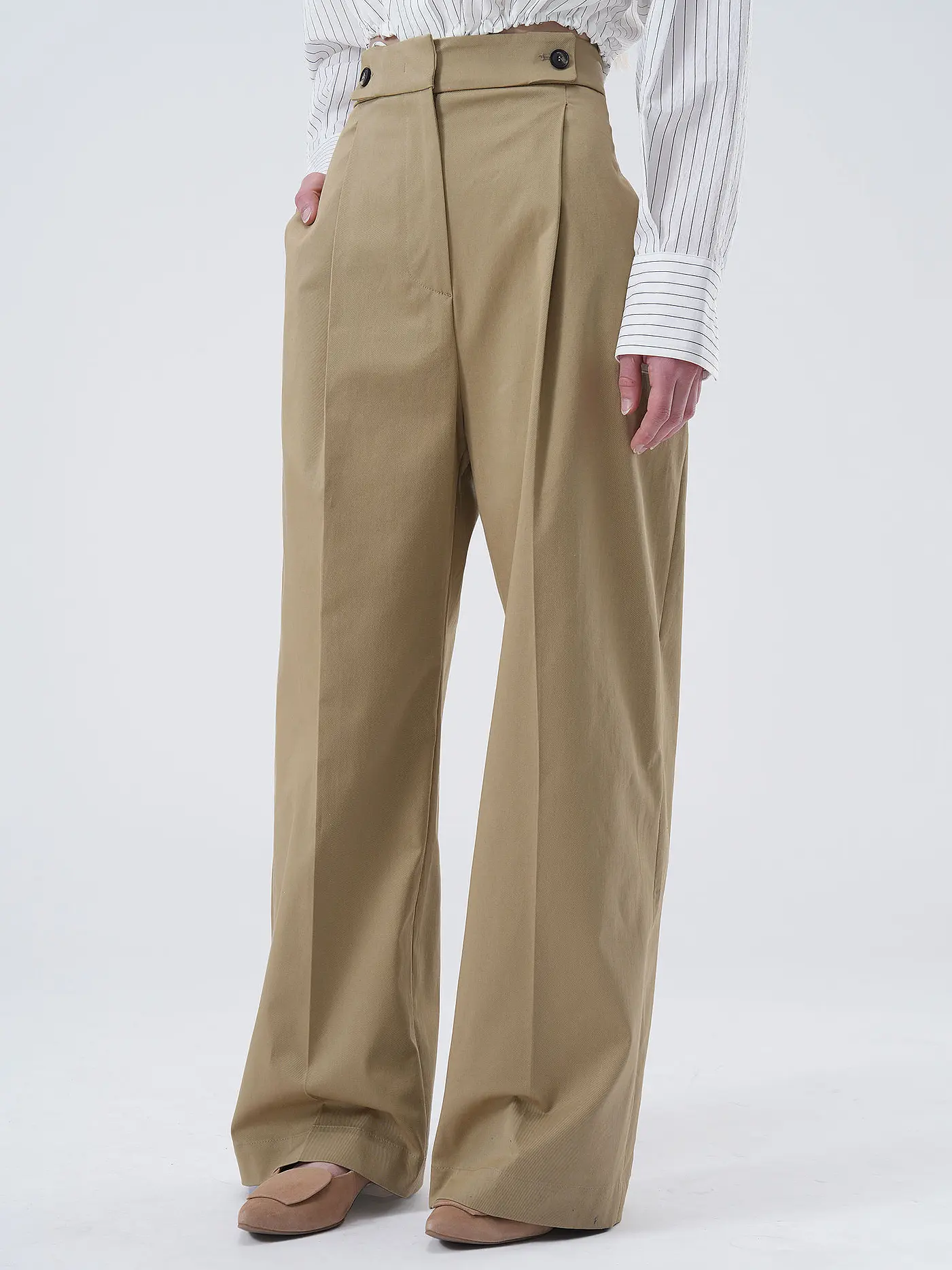 TELA | Marlenehose AFTER | beige