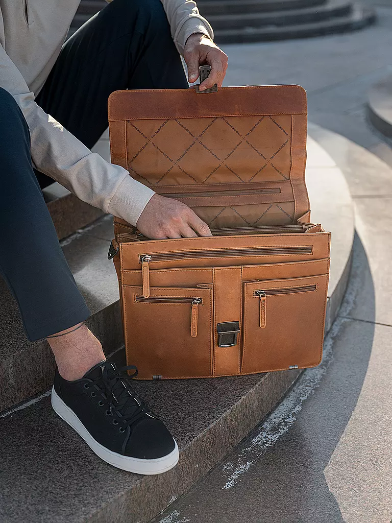 THE CHESTERFIELD BRAND | Ledertasche - Aktentasche STUTTGART 14" | Camel