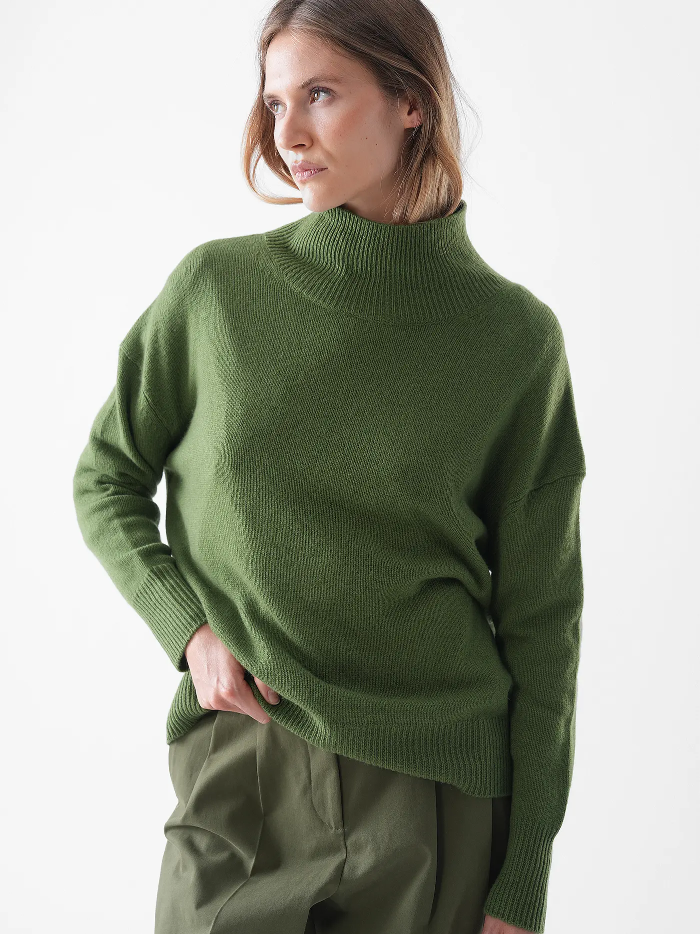 THE MERCER N.Y. | Kaschmirpullover Oversized Fit | olive