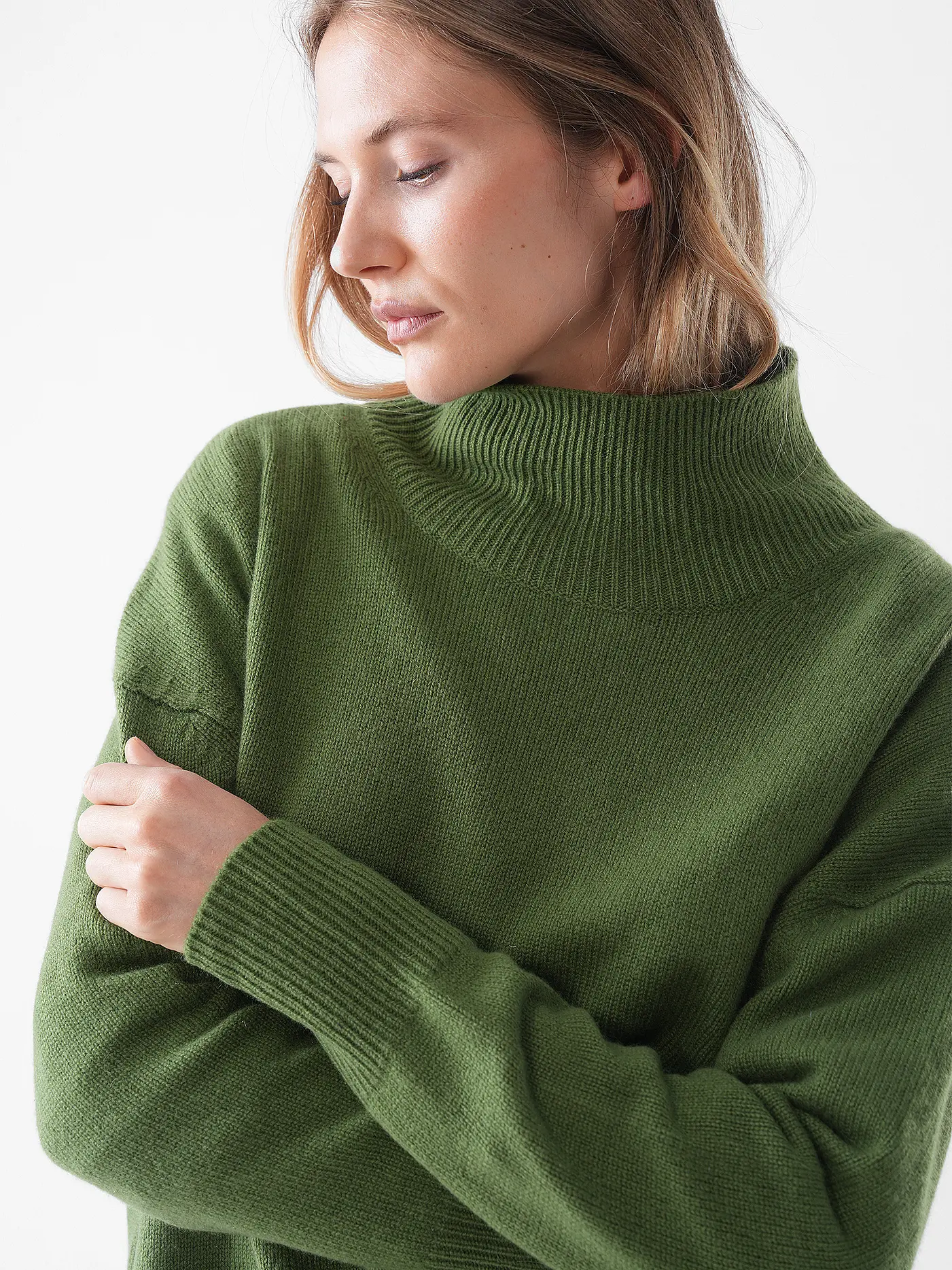 THE MERCER N.Y. | Kaschmirpullover Oversized Fit | olive