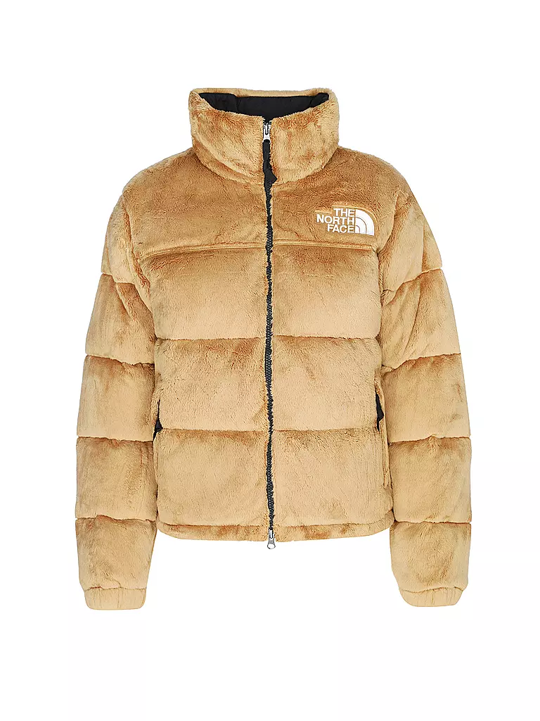 THE NORTH FACE | Daunensteppjacke in Felloptik NUPTSE | camel