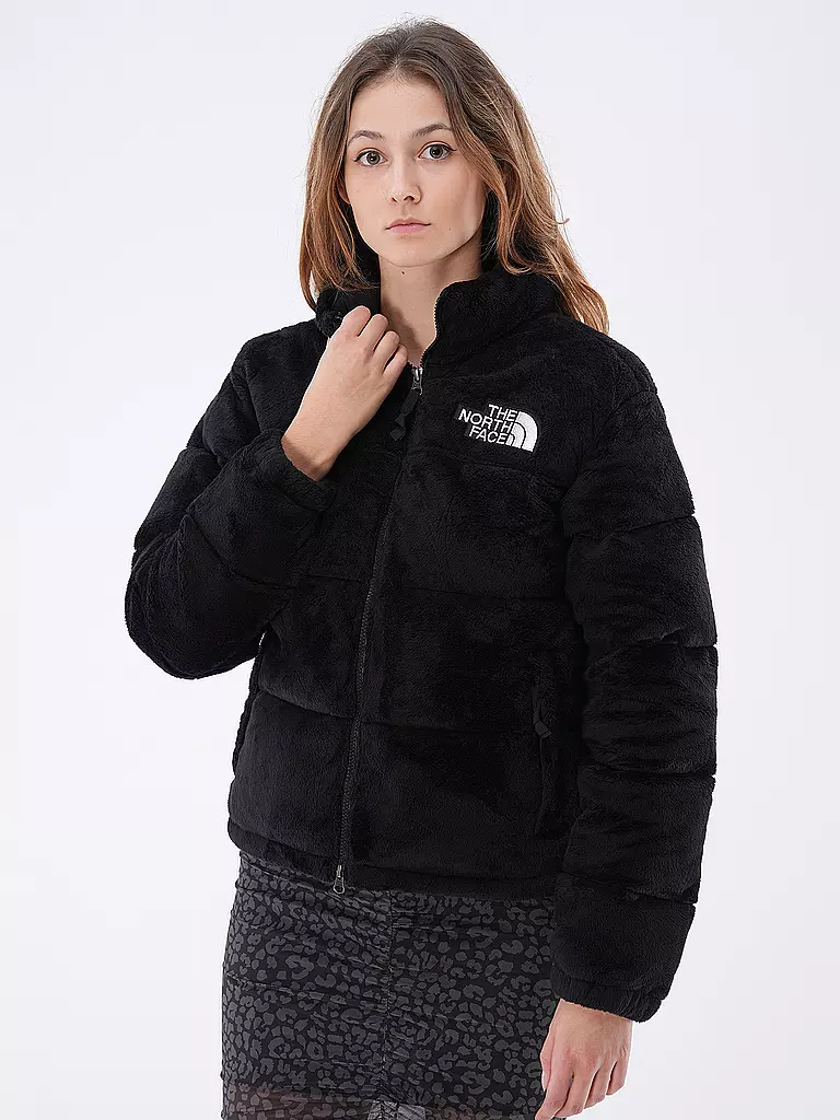 THE NORTH FACE | Daunensteppjacke in Felloptik NUPTSE | schwarz