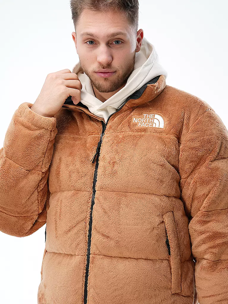 THE NORTH FACE | Daunensteppjacke in Felloptik NUPTSE | braun