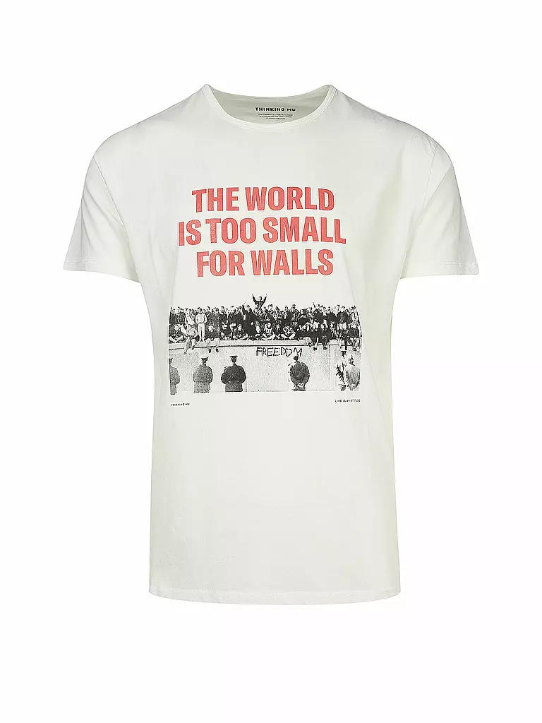 THINKING MU | T-Shirt "No Walls" | weiß