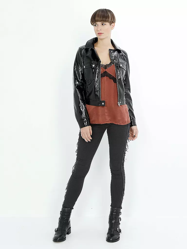 TIGHA | Lackjacke "Melisandre" | schwarz
