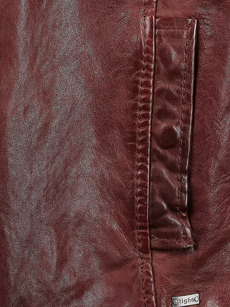 TIGHA | Lederjacke "Dex" | rot
