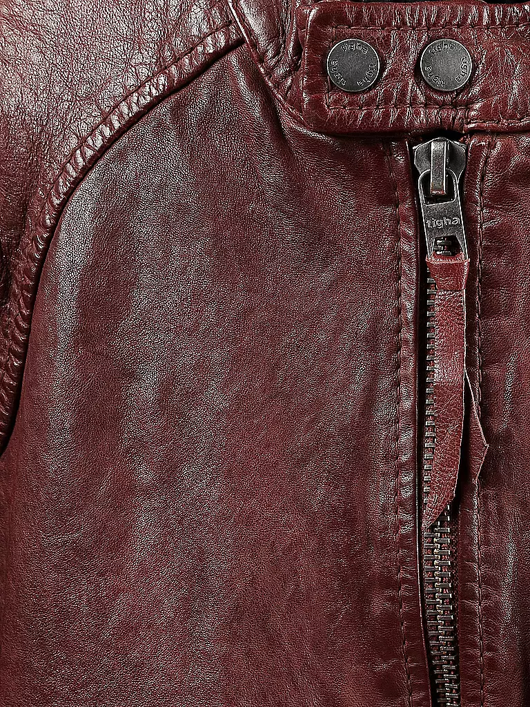 TIGHA | Lederjacke "Dex" | rot
