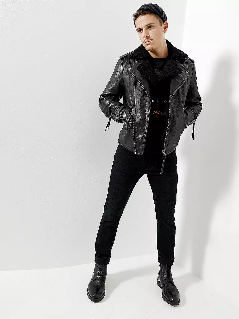 TIGHA | Lederjacke "Falco" | schwarz