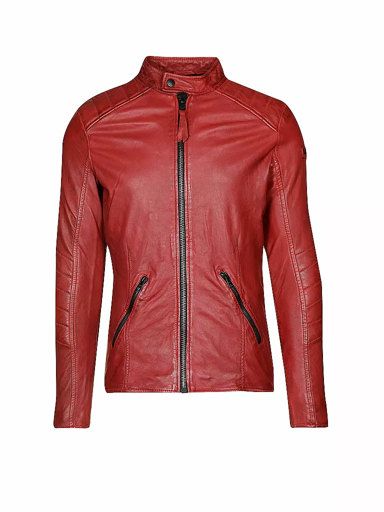 TIGHA | Lederjacke "Samson" | rot