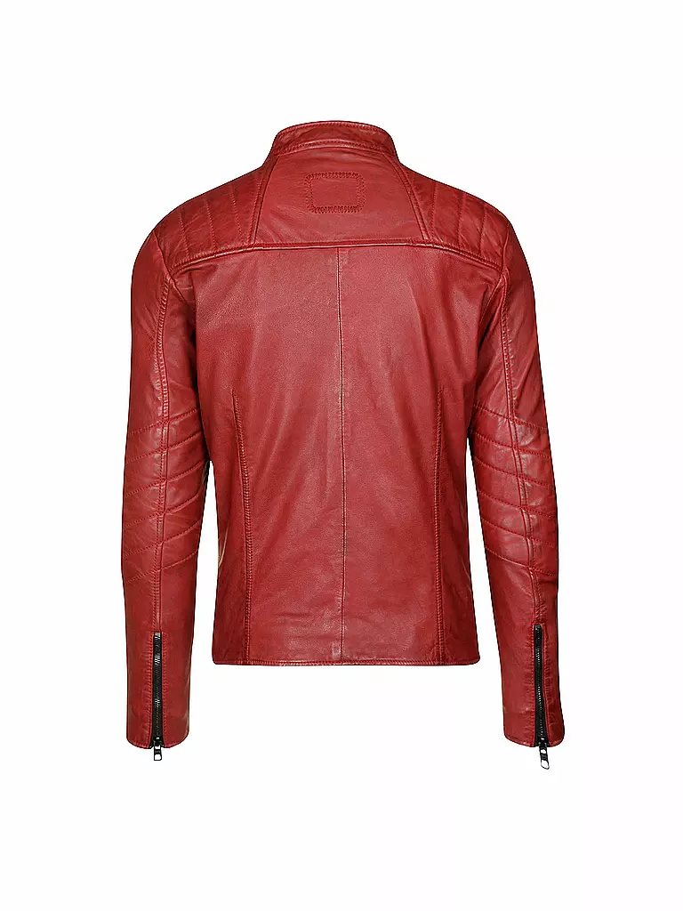 TIGHA | Lederjacke "Samson" | rot
