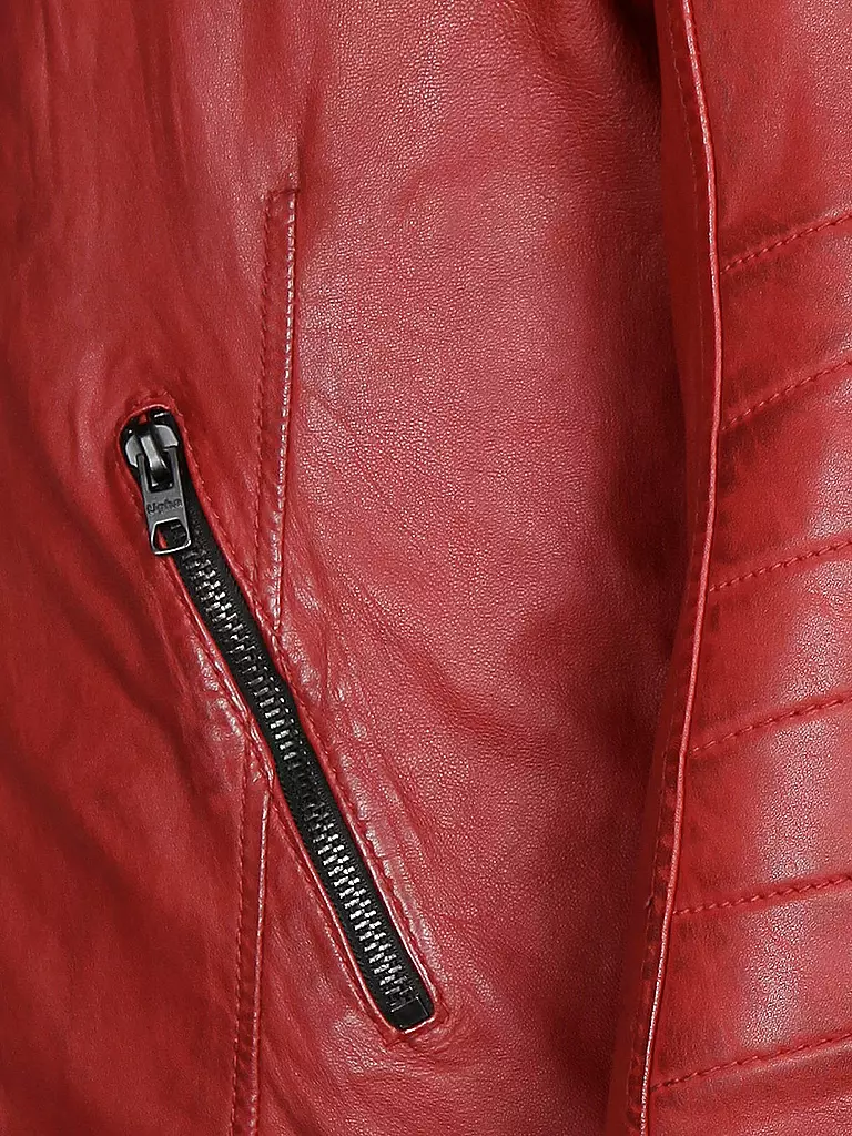 TIGHA | Lederjacke "Samson" | rot