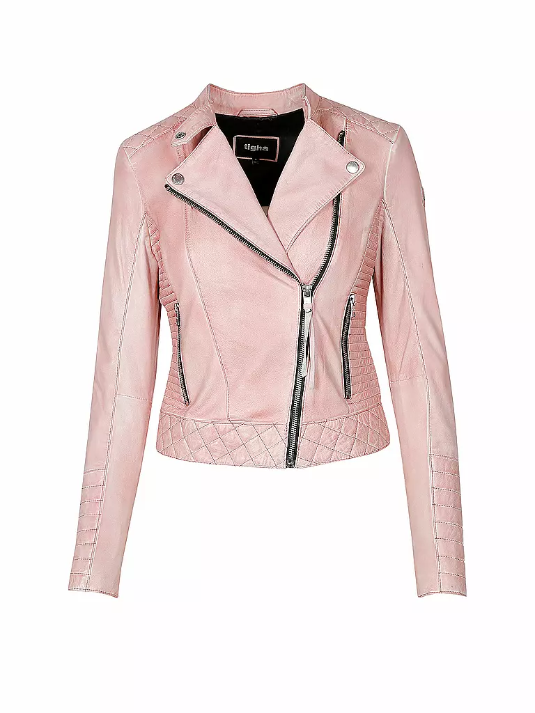 TIGHA | Lederjacke "Shuana" | rosa