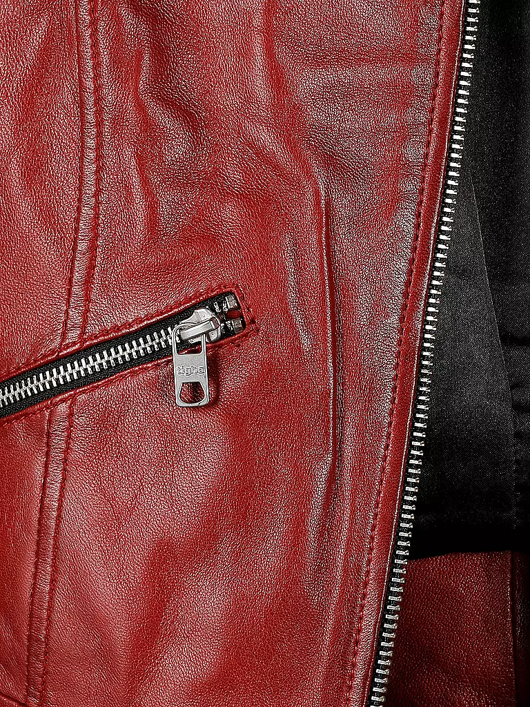 TIGHA | Lederjacke "Veronica" | rot