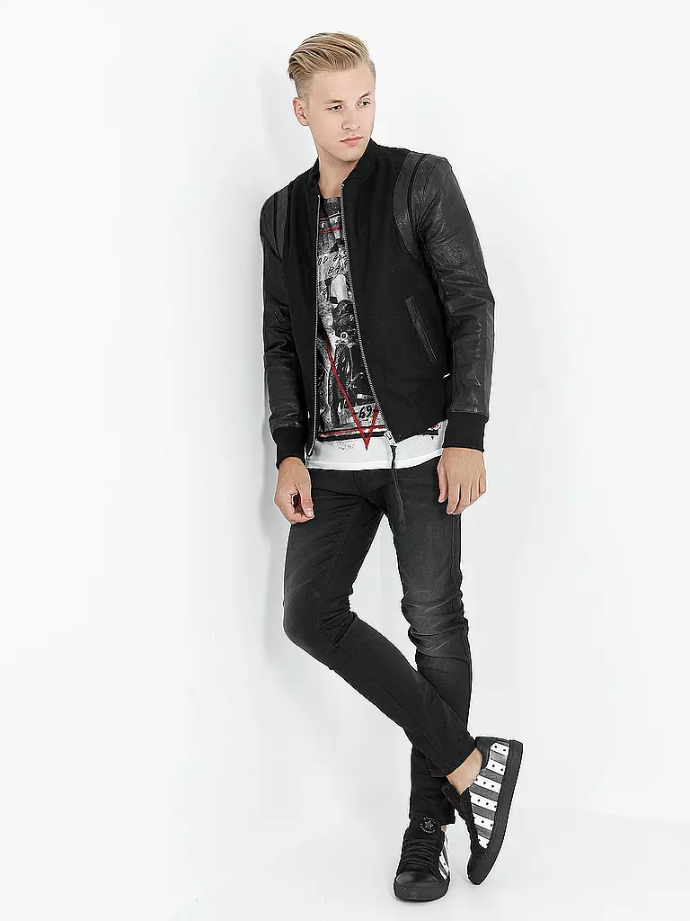 TIGHA | Lederjacke / Bomberjacke "Orin" | 