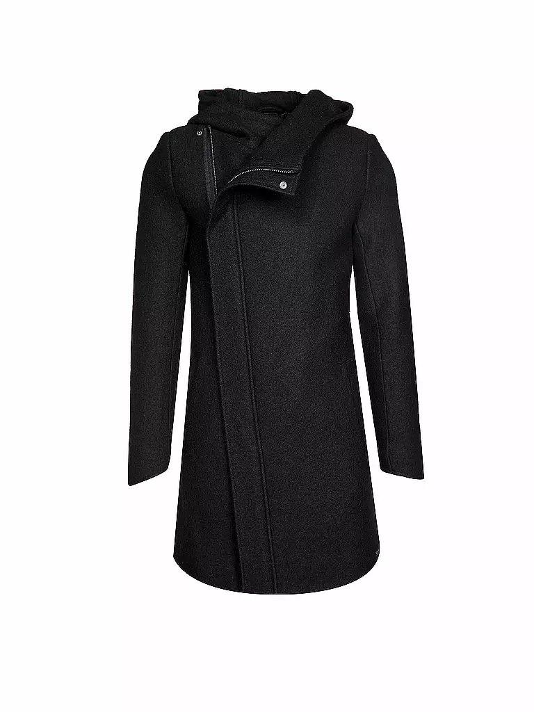 TIGHA | Woll-Mantel "Ares" | schwarz