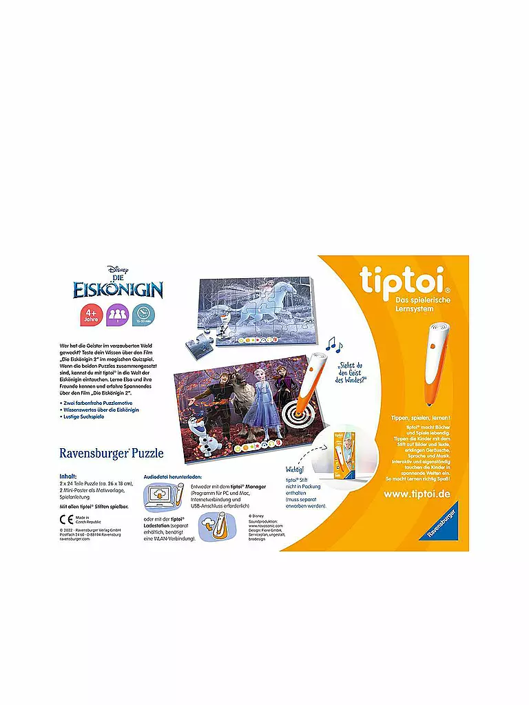 TIPTOI | tiptoi® Puzzle für kleine Entdecker: Disney Die Eiskönigin | keine Farbe
