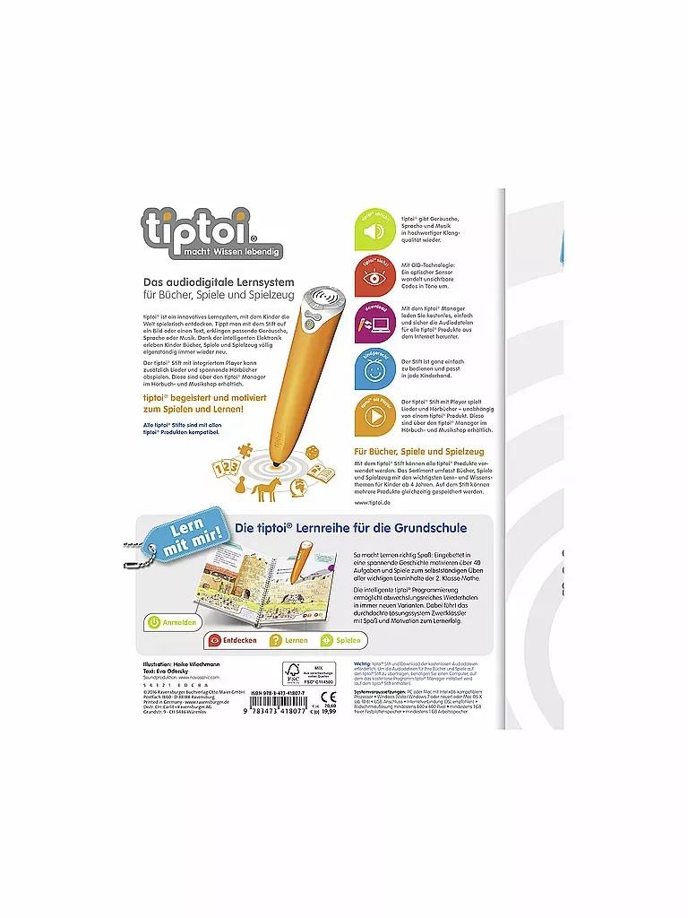 TIPTOI | Tiptoi - Mathe 2. Klasse | transparent