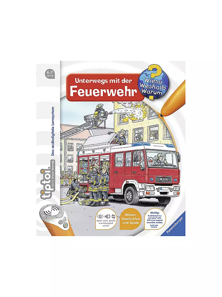 TIPTOI | Tiptoi- Unterwegs mit der Feuerwehr  | transparent