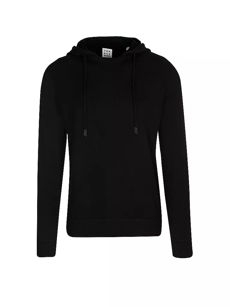 TOM RUSBORG | Kaschmir Kapuzensweater - Hoodie  | schwarz