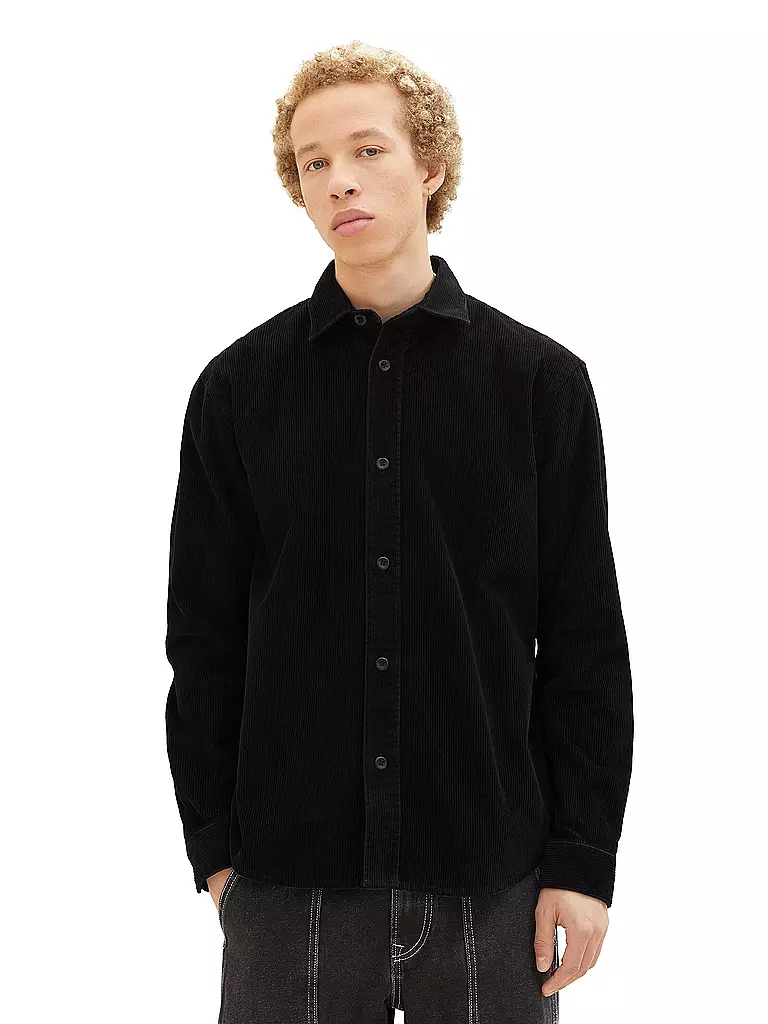 TOM TAILOR DENIM | Cordhemd | schwarz