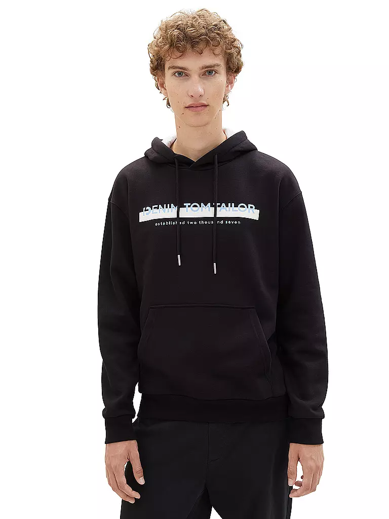 TOM TAILOR DENIM | Kapuzensweater - Hoodie | schwarz