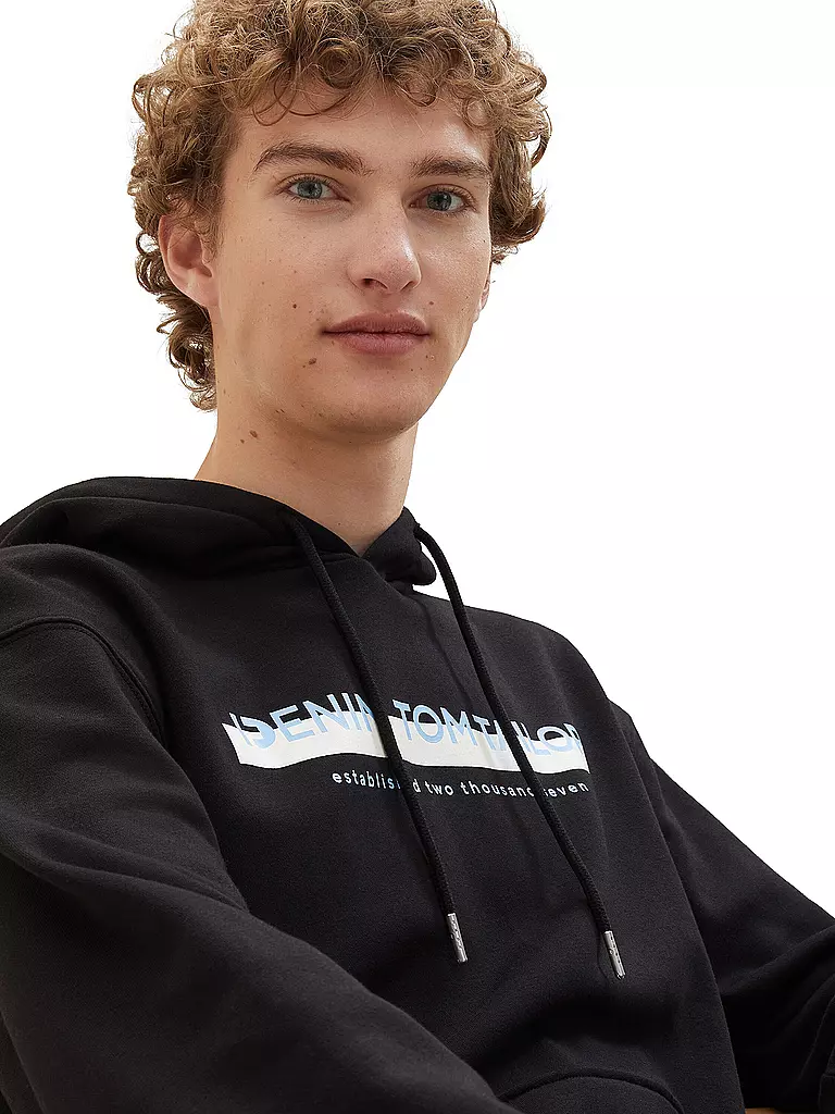 TOM TAILOR DENIM | Kapuzensweater - Hoodie | schwarz