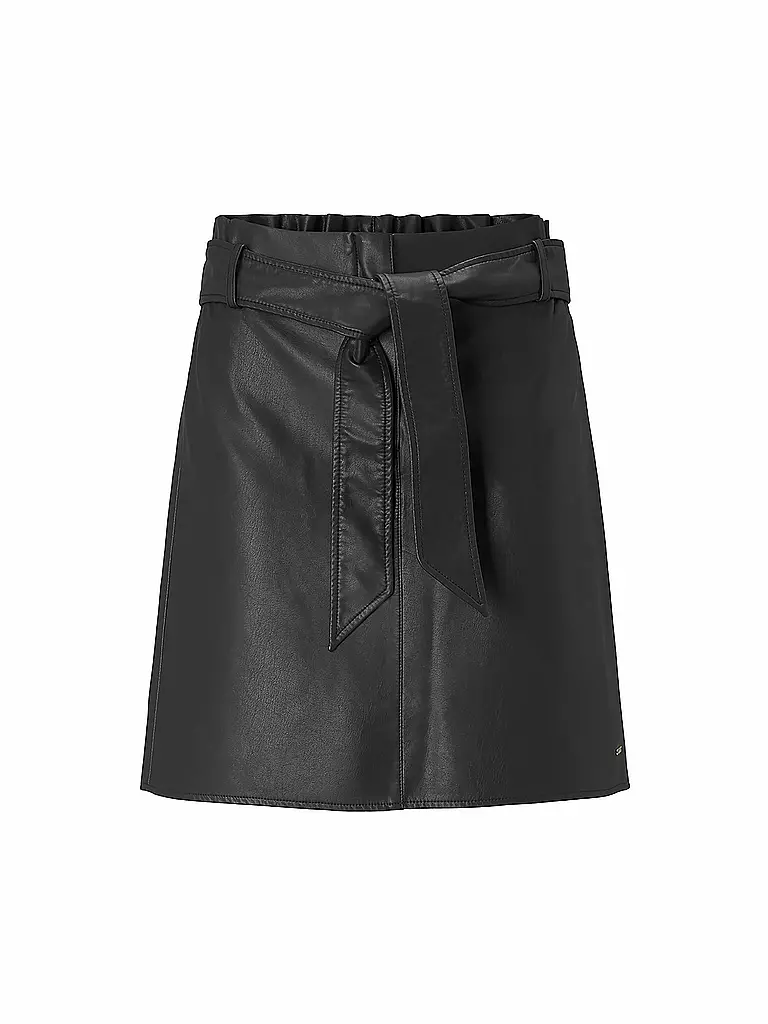 TOM TAILOR DENIM | Rock in Lederoptik  | schwarz
