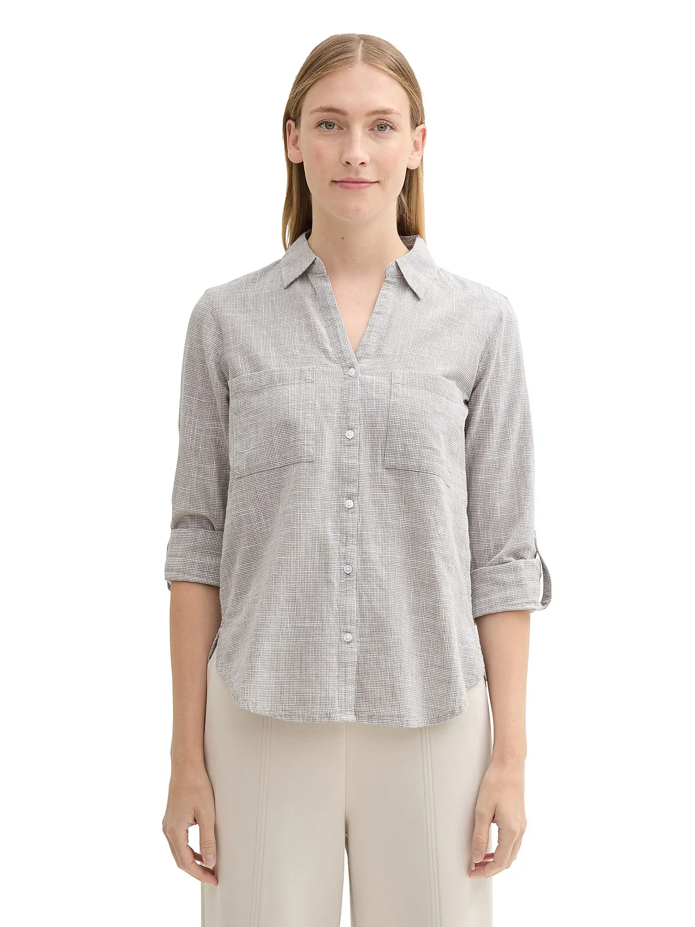 TOM TAILOR | Bluse | grau